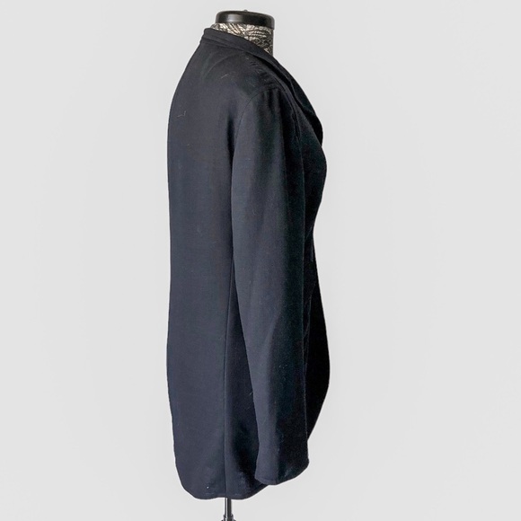 Akris + Bergdorf Goodman Wool Blazer Navy Blue Size 8 - Picture 3 of 6